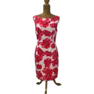 Helene Berman London pink floral print dress Size 8